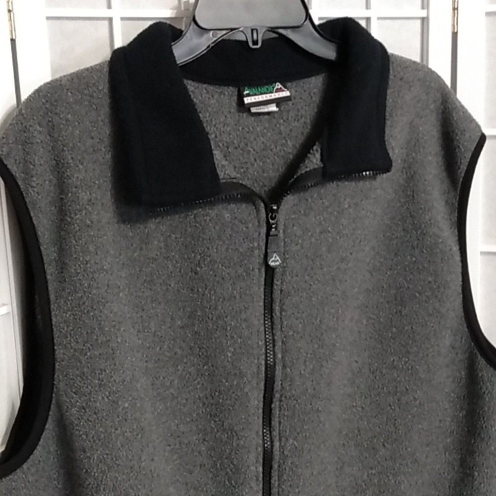 Avalanche Wear Men's Fleece Vest X-Large Gray Full Zip Performance Outdoor - Picture 2 of 15